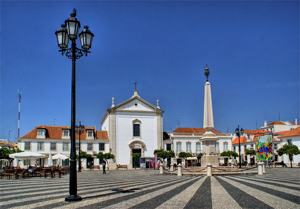 Praça Marquês de Pombal, het centrale plein van Vila Real de Santo António