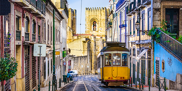 De wijk Alfama in Lissabon